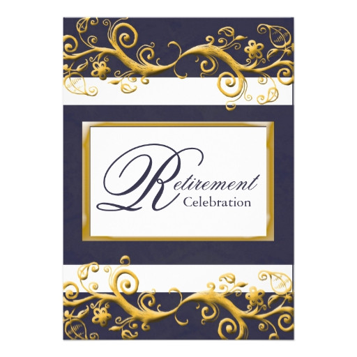 Classy Retirement Party Ideas
 Elegant Retirement Party Invitation 5" X 7" Invitation