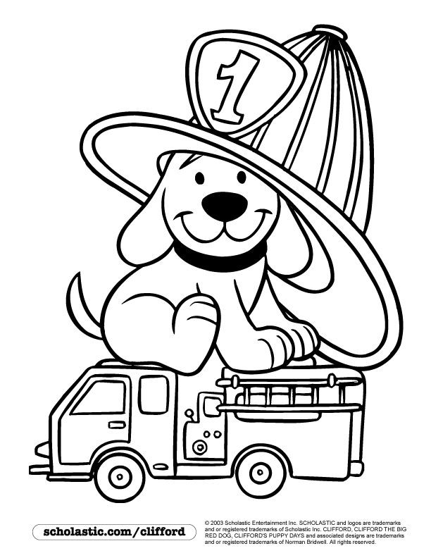 Clifford Coloring Pages
 Firedog Clifford Coloring Page Preschool