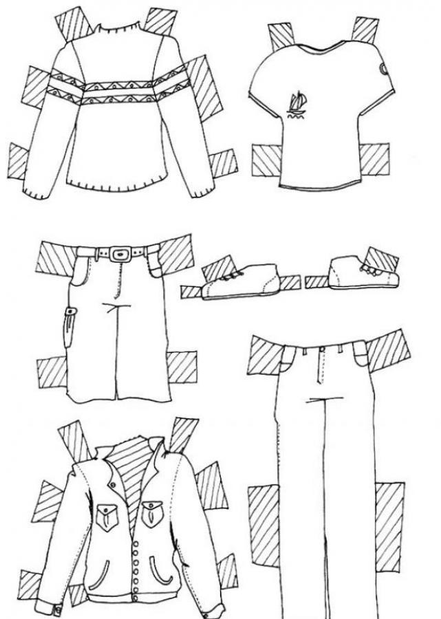 Clothing Coloring Pages Printables
 Clothes for men model coloring pages Hellokids
