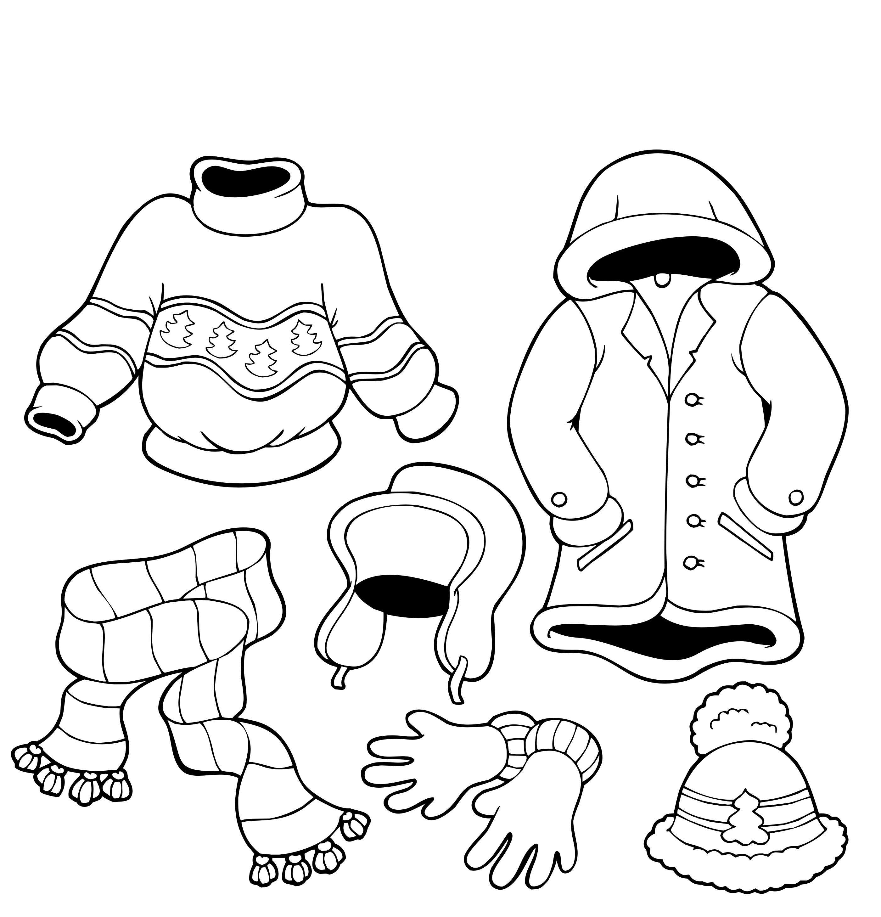 Clothing Coloring Pages Printables
 Free Printable Winter Coloring Pages For Kids