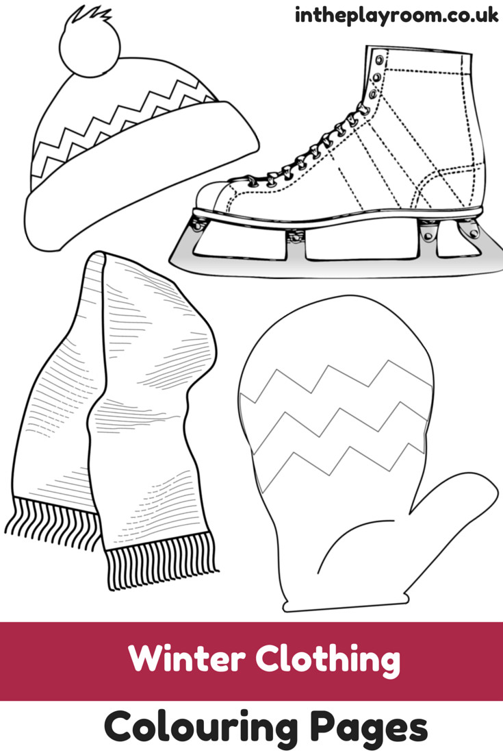 Clothing Coloring Pages Printables
 Winter Clothing Colouring Pages In The Playroom