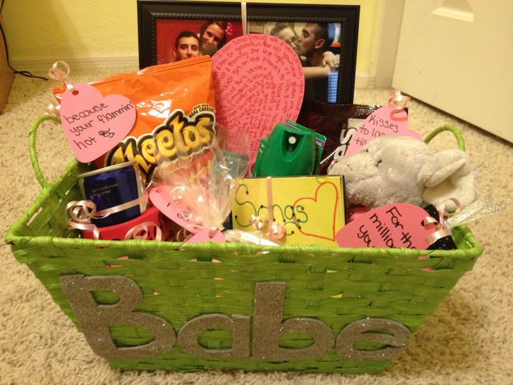 College Boyfriend Gift Ideas
 Going Away Basket boyfriend My Crafts