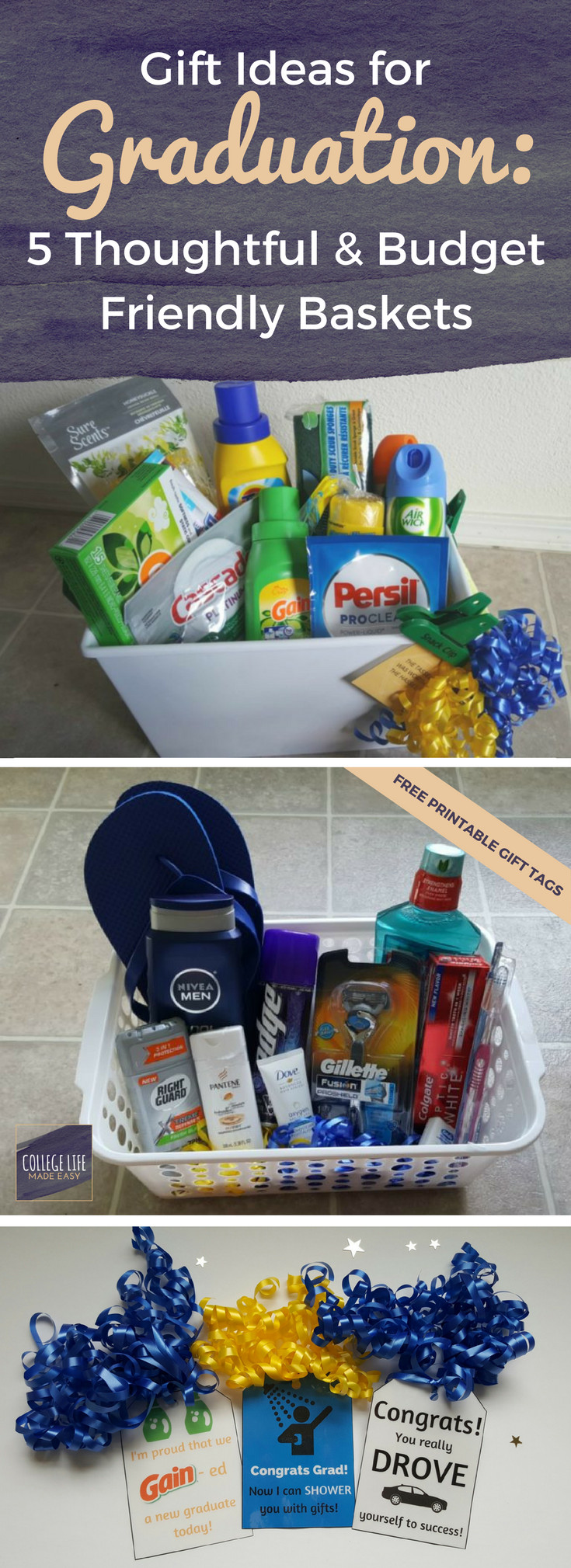 College Boyfriend Gift Ideas
 5 DIY Going Away to College Gift Basket Ideas for Boys