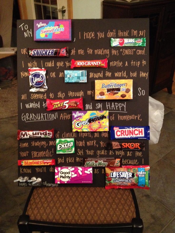 College Graduation Gift Ideas For Sister
 Best 25 Candy cards ideas on Pinterest