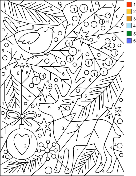 Color By Number Coloring Pages Free
 Nicole s Free Coloring Pages CHRISTMAS Color by Number