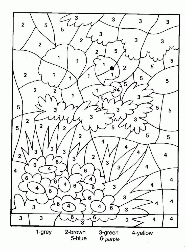 Color By Number Coloring Pages Free
 Free Printable Paint By Numbers For Adults Coloring Home