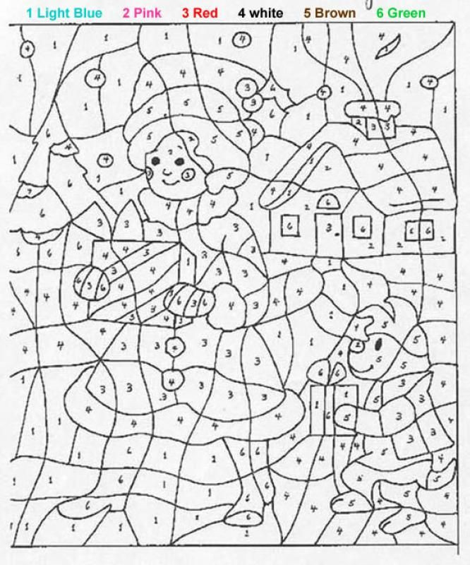 Color By Number Coloring Pages Free
 Kids activity paint by numbers online or print out