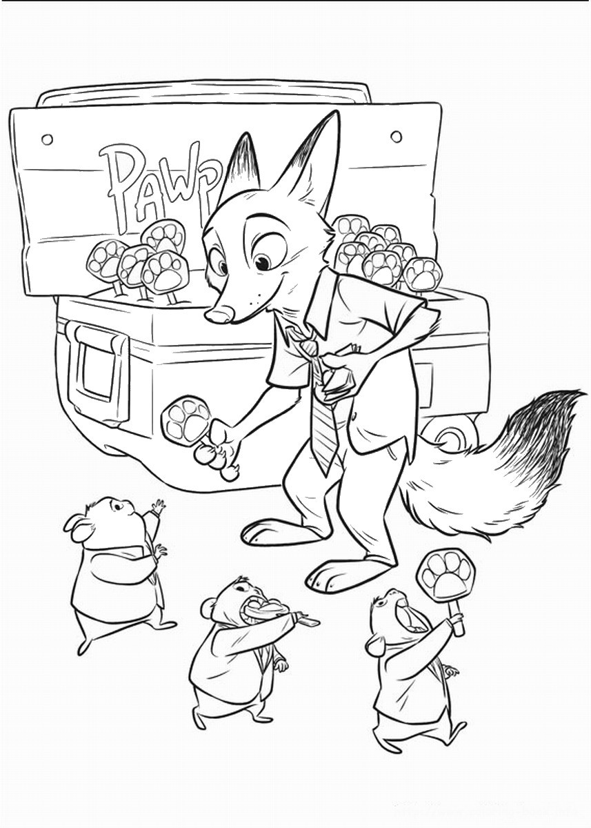 Coloring Book For Kids Online
 Zootropolis Coloring Pages