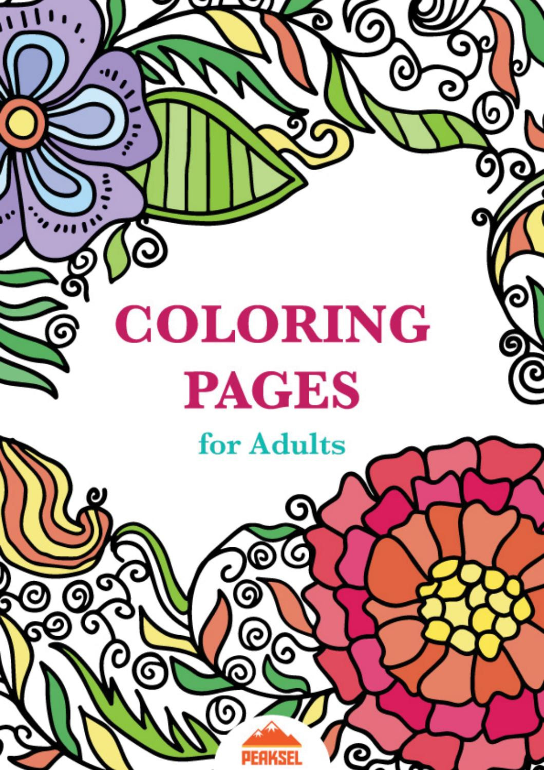 Coloring Book For Toddlers Pdf
 Coloring Pages for Adults Free Adult Coloring Book by