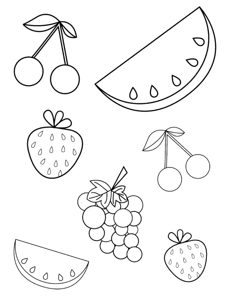Coloring Book For Toddlers Pdf
 FREE Summer Fruits Coloring Page PDF for Toddlers