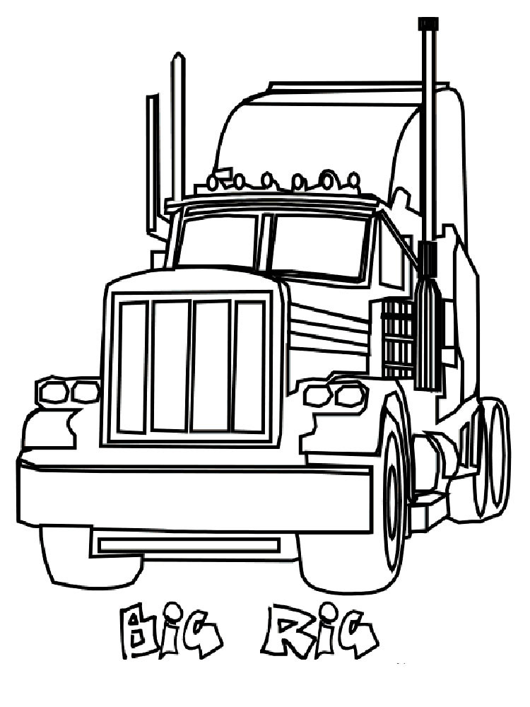 Coloring Book Pages For Boys Trucks
 Semi Truck coloring pages Free Printable Semi Truck