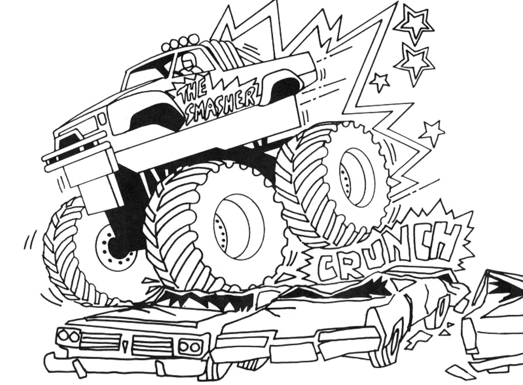 Coloring Book Pages For Boys Trucks
 Free Printable Monster Truck Coloring Pages For Kids
