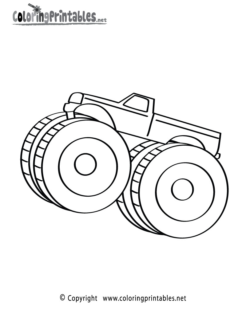 Coloring Book Pages For Boys Trucks
 Monster Truck Coloring Page A Free Boys Coloring Printable