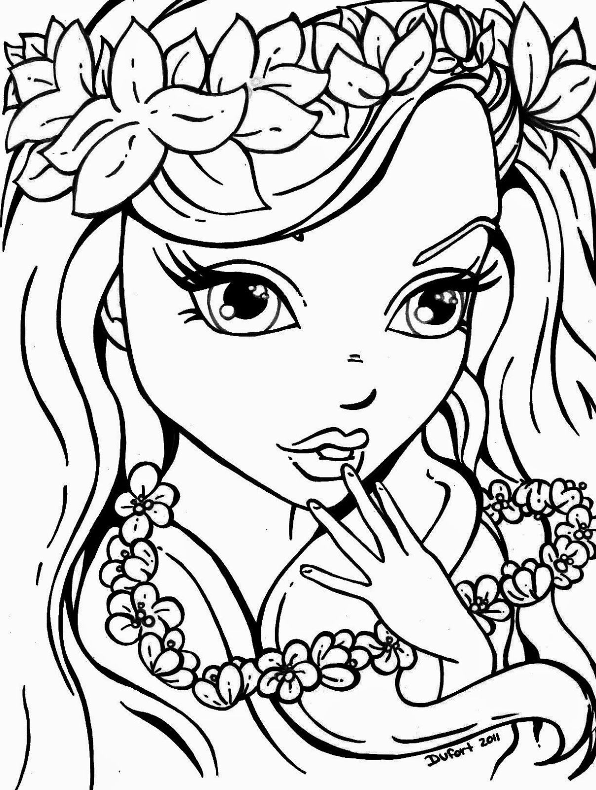 Coloring Book Pages Girls
 Girl Face Coloring Page Coloring Home