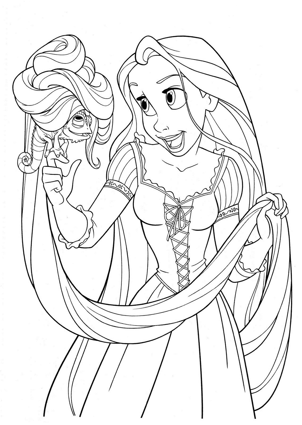 Coloring Book Pages To Print
 Free Printable Tangled Coloring Pages For Kids