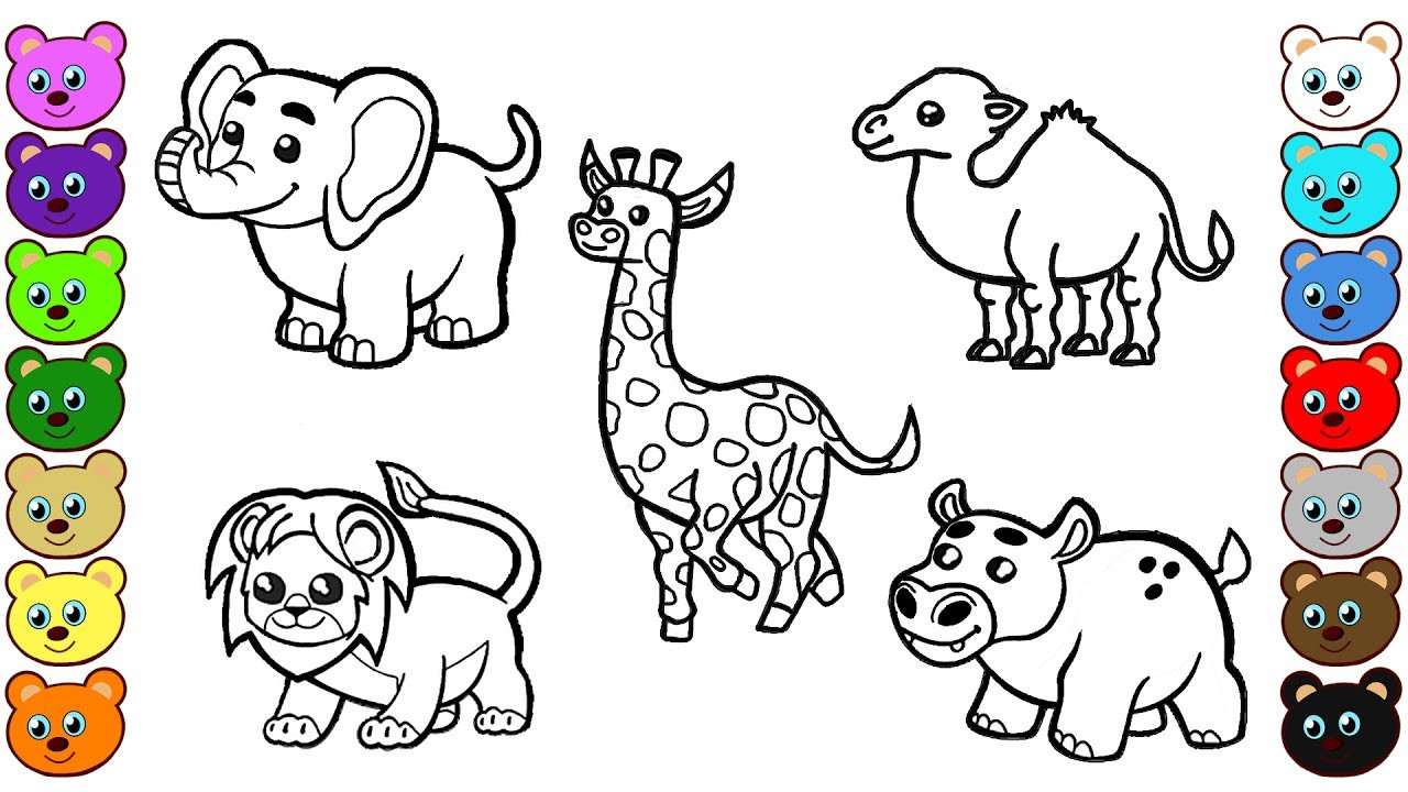 Coloring Books For Kids Animal
 African Animals Coloring Pages for Children