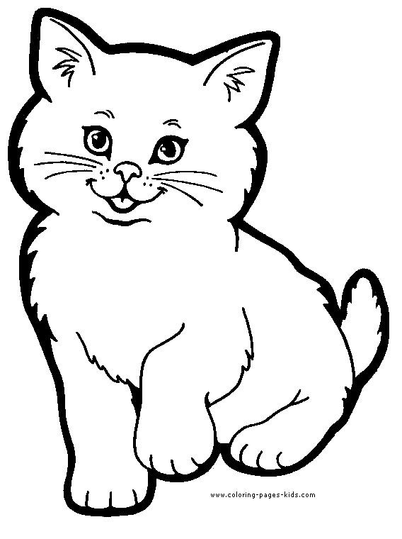 Coloring Books For Kids Animal
 cat color page animal coloring pages color plate