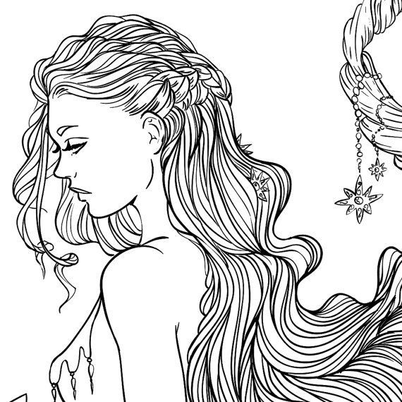 Coloring Pages Adults Girl
 17 Best images about Colouring Pages on Pinterest