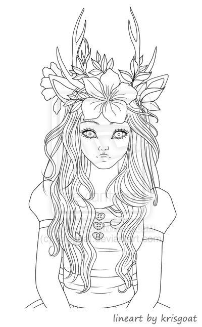 Coloring Pages Adults Girl
 Ausmalbilder Anime