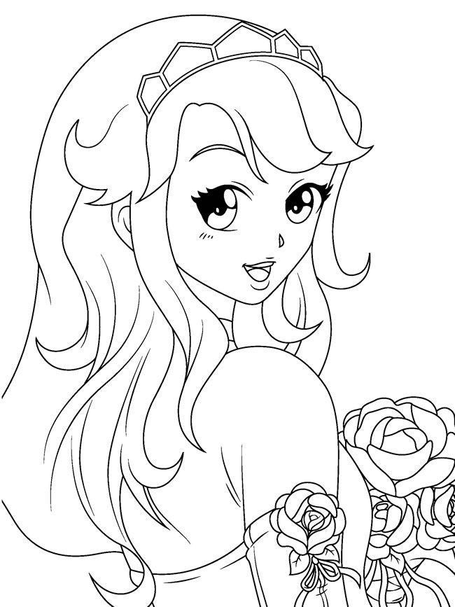 Coloring Pages Adults Girl
 Manga Coloring Pages Coloring Pages
