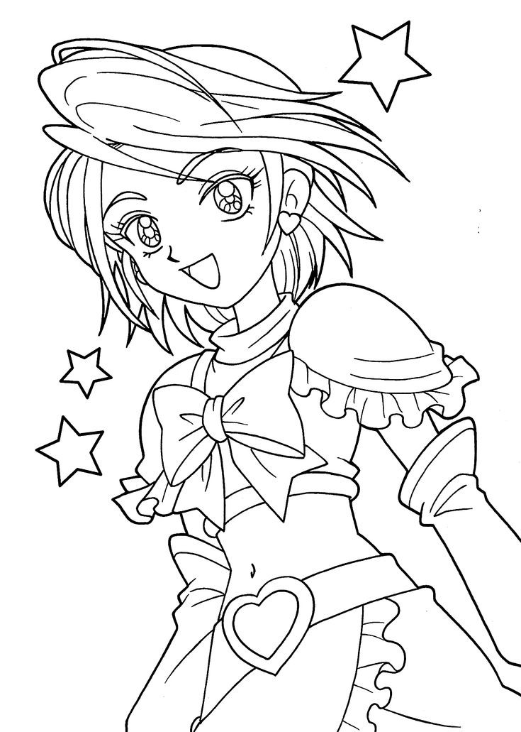 Coloring Pages Adults Girl
 Pretty cure coloring pages for girls printable free