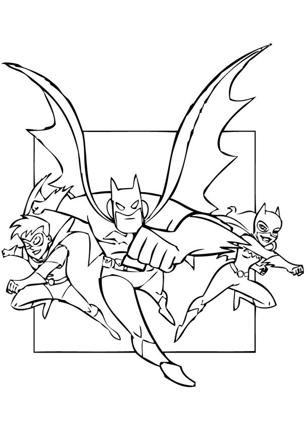 Coloring Pages Batgirl
 Superheroes batman robin and batgirl coloring pages