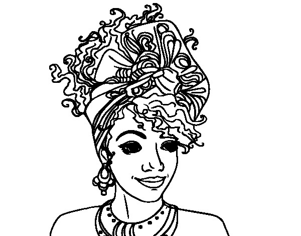 Coloring Pages Black Girls
 African American Woman Coloring Pages