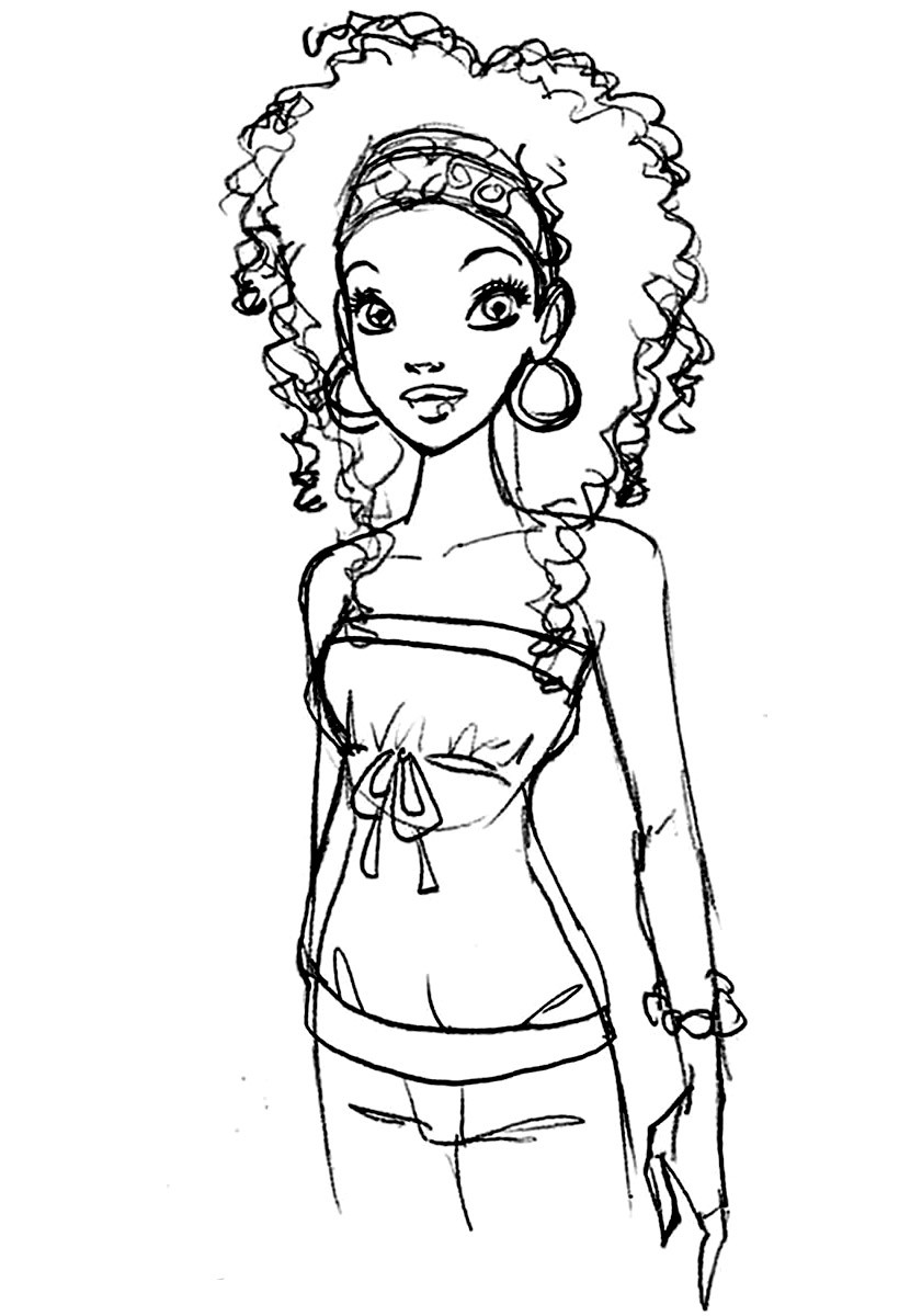 Coloring Pages Black Girls
 awesome PRINTABLE AFRICAN AMERICAN COLORING PAGES ONLINE