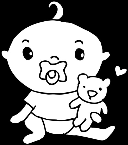 Coloring Pages Boys Are Whatever
 Best Cute Baby Clipart Black and White Clipartion