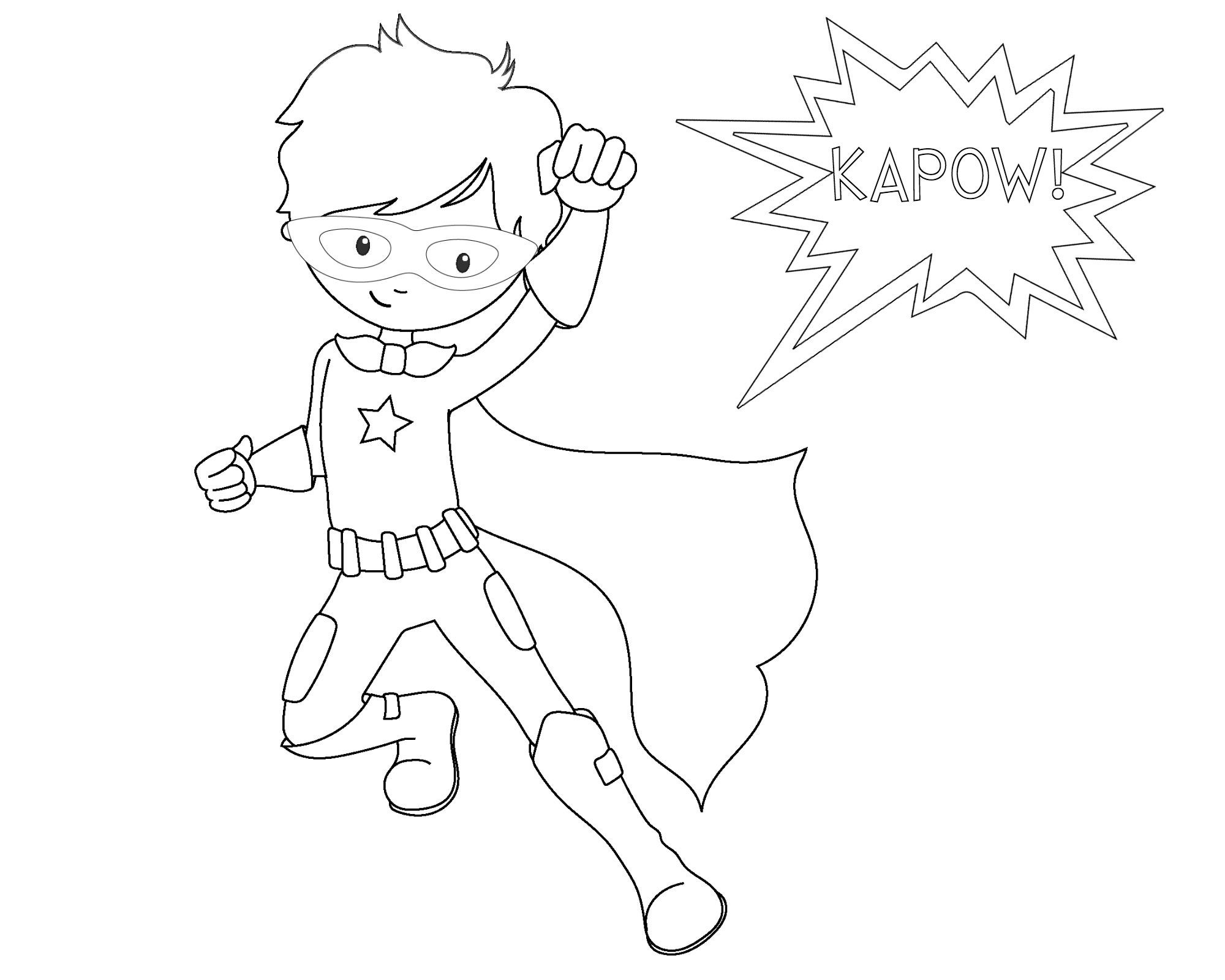 Coloring Pages Boys Are Whatever
 Free Printable Superhero Coloring Sheets for Kids