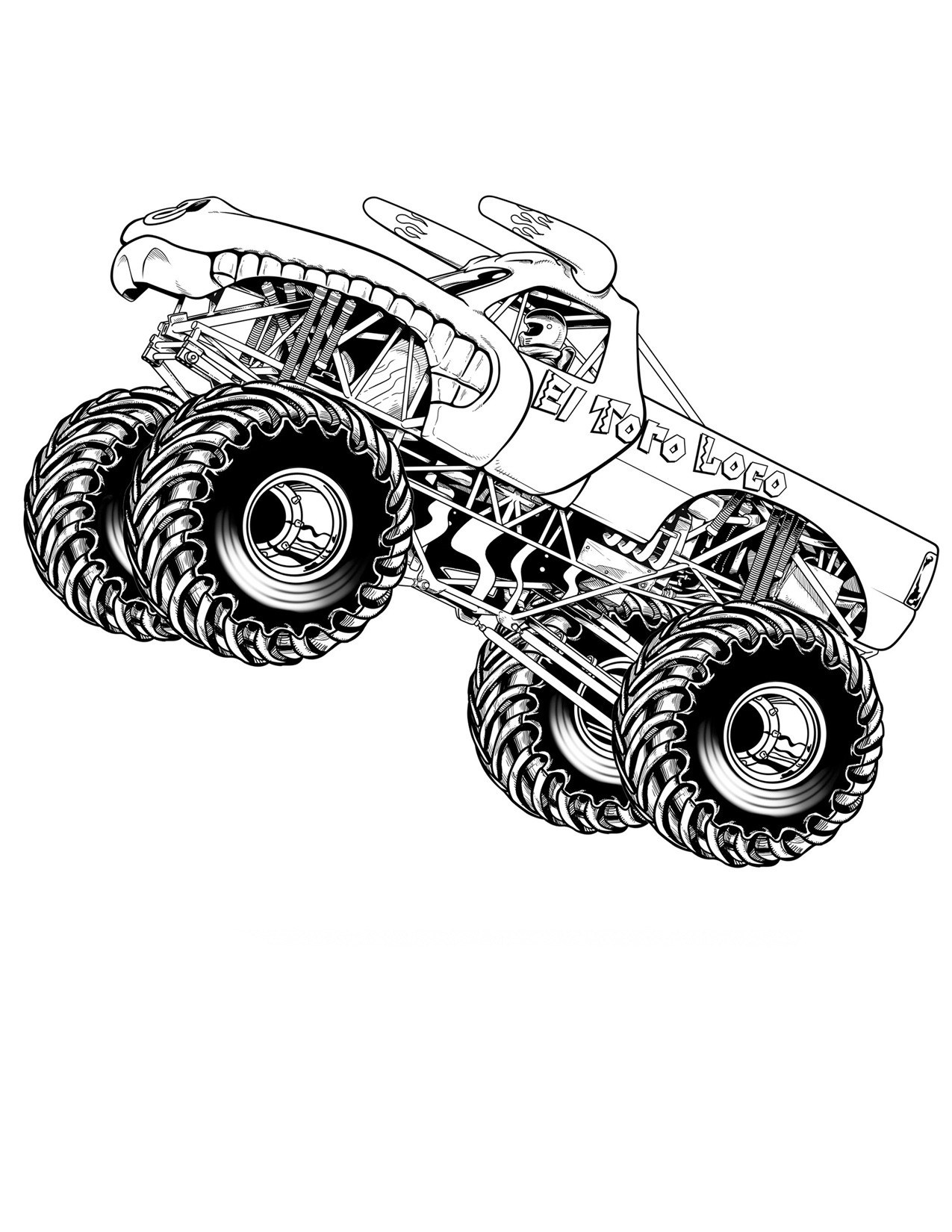 Coloring Pages Boys Monster Truck
 Free Printable Monster Truck Coloring Pages For Kids