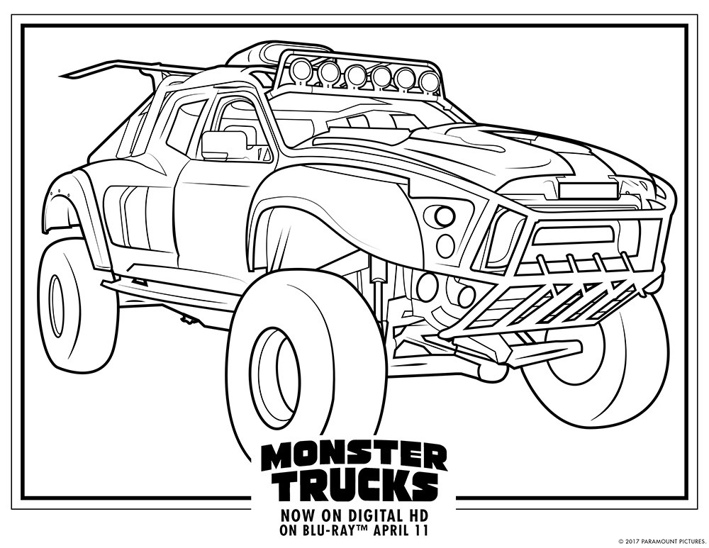 Coloring Pages Boys Monster Truck
 Monster Trucks Printable Coloring Pages — All for the Boys