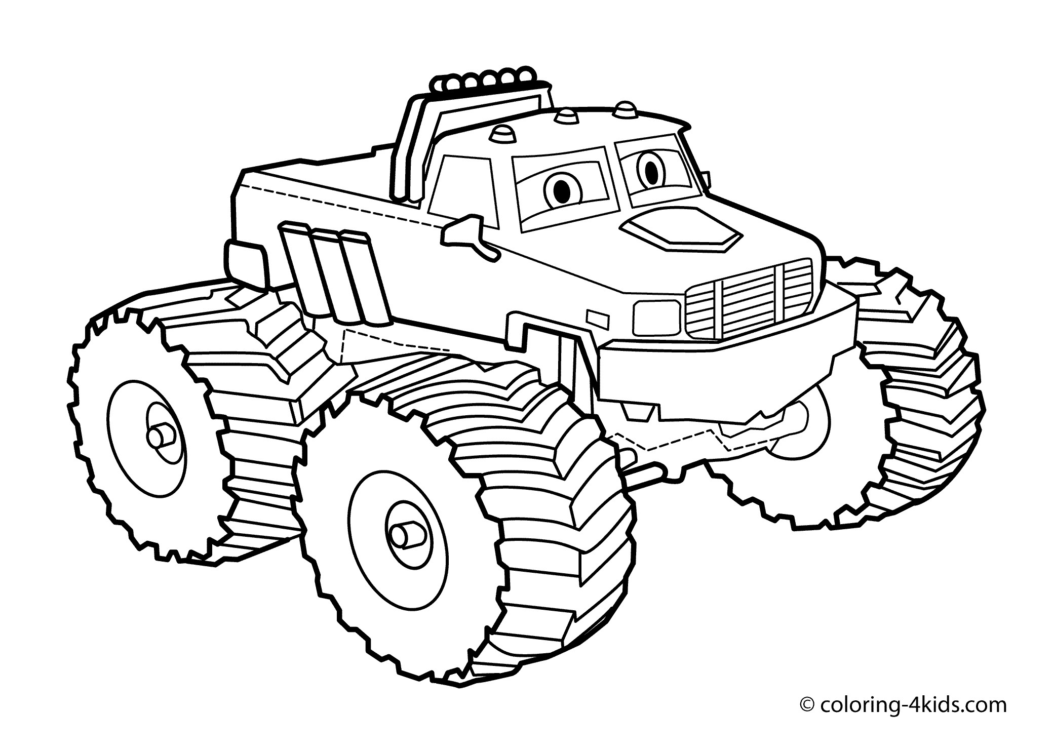 Coloring Pages Boys Monster Truck
 Monster truck Coloring page for kids monster truck