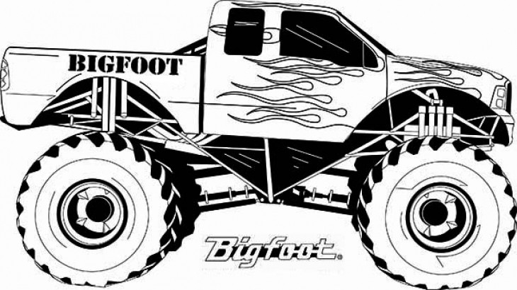 Coloring Pages Boys Monster Truck
 Monster truck coloring pages