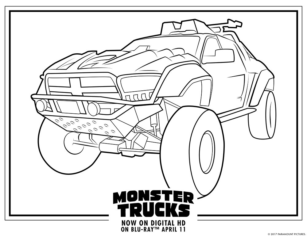 Coloring Pages Boys Monster Truck
 Monster Trucks Printable Coloring Pages — All for the Boys