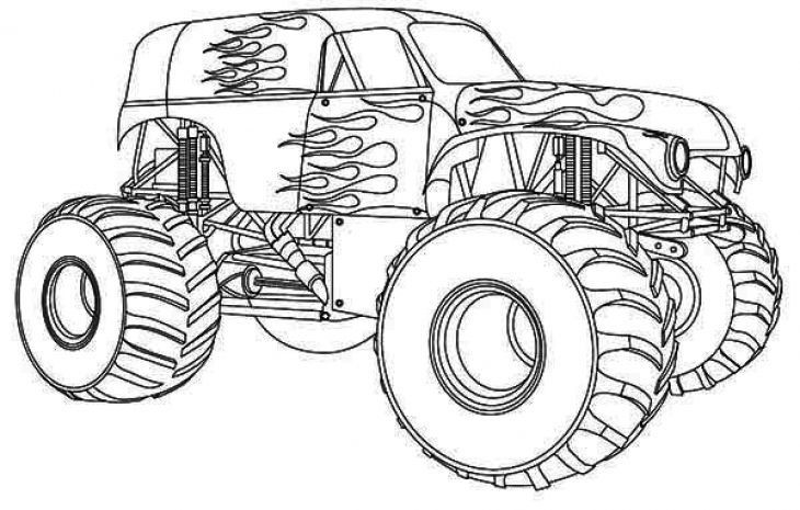 Coloring Pages Boys Monster Truck
 Free Monster Truck Coloring Page