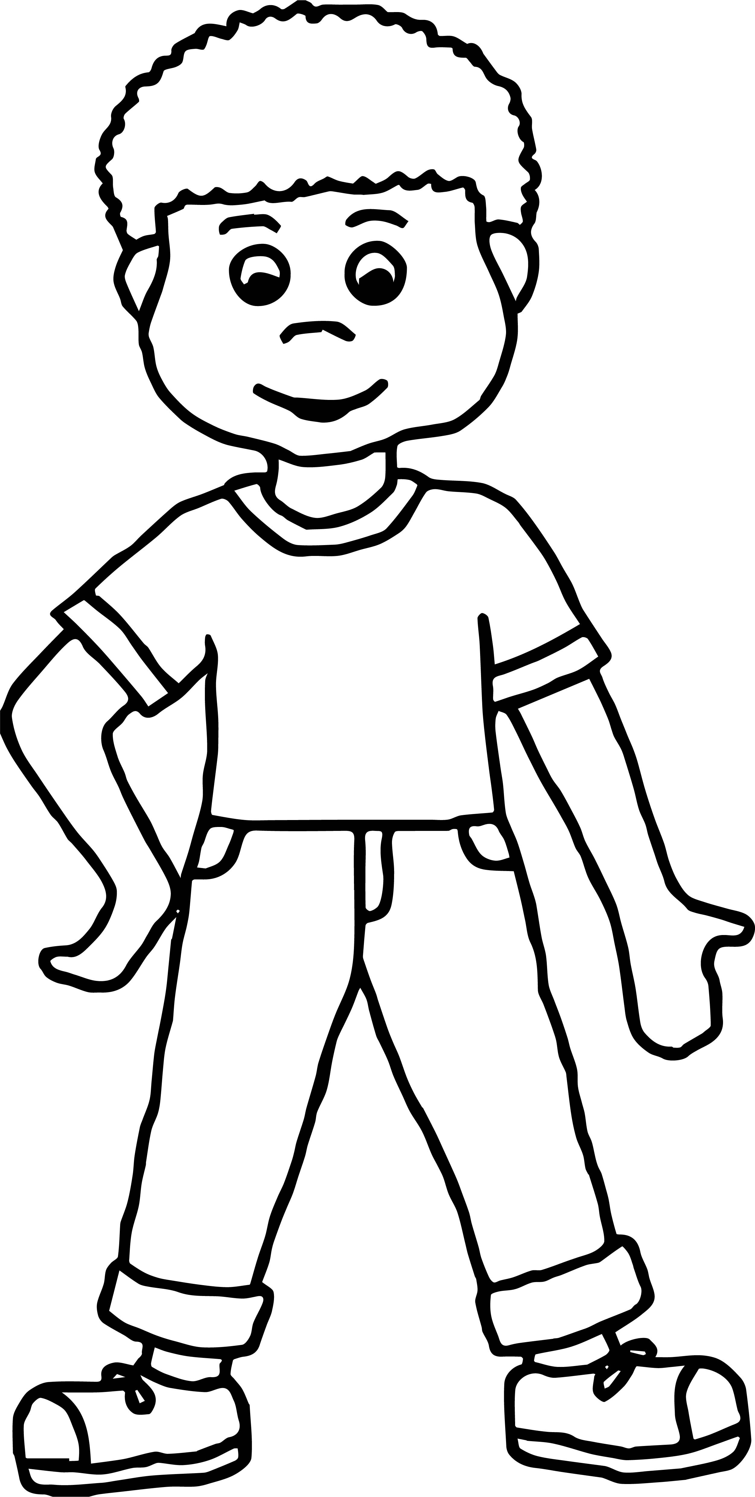 Coloring Pages Boys
 Boy Front View Coloring Page