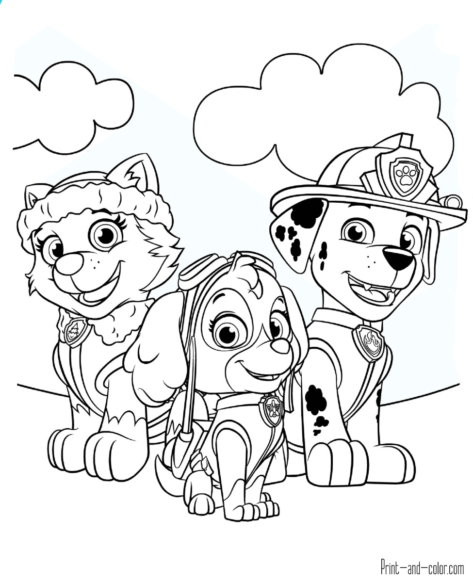 Coloring Pages Boys Paw Patrol Easter
 Paw Patrol coloring pages