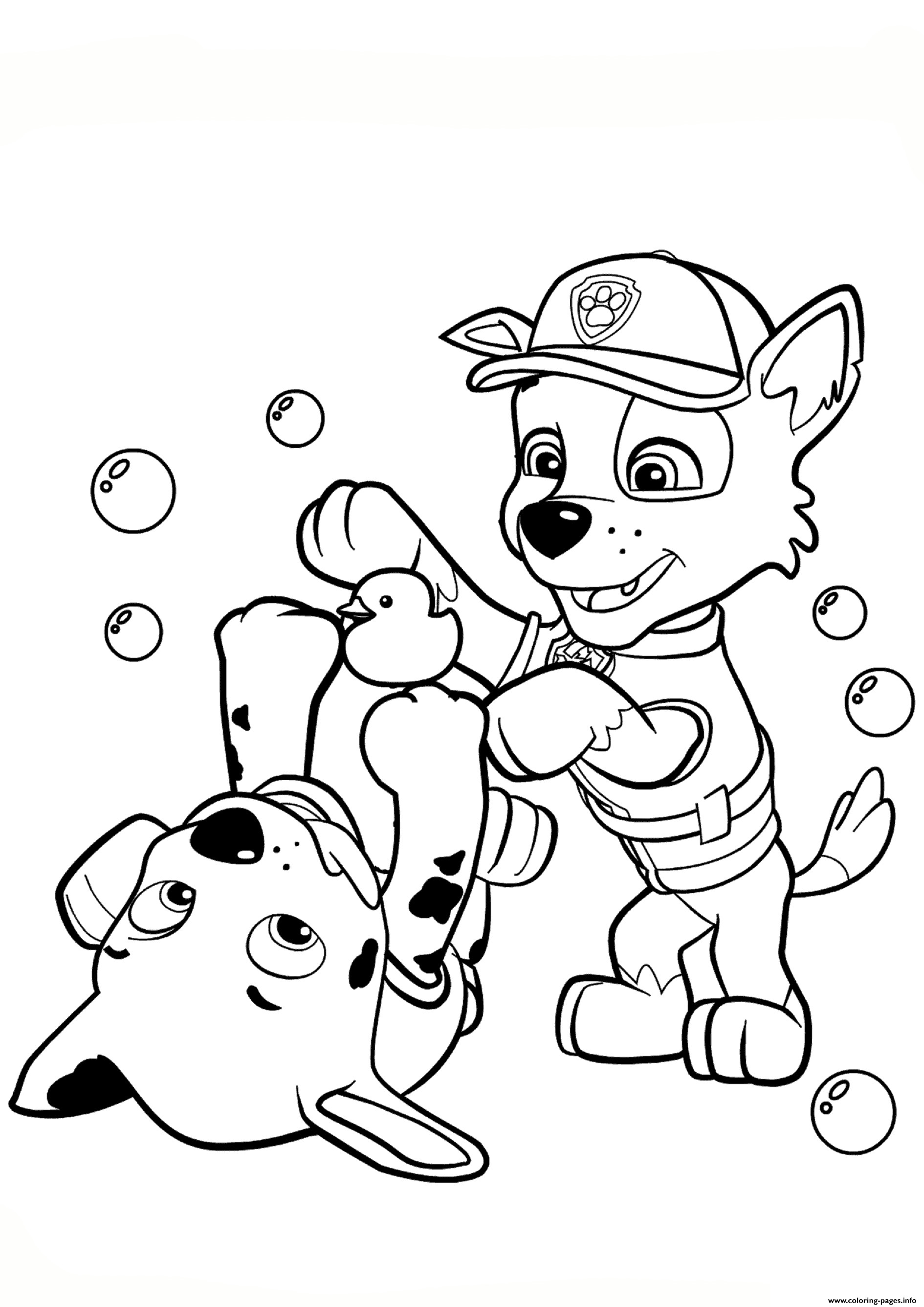 Coloring Pages Boys Paw Patrol Easter
 Print paw patrol rocky and marshall coloring pages