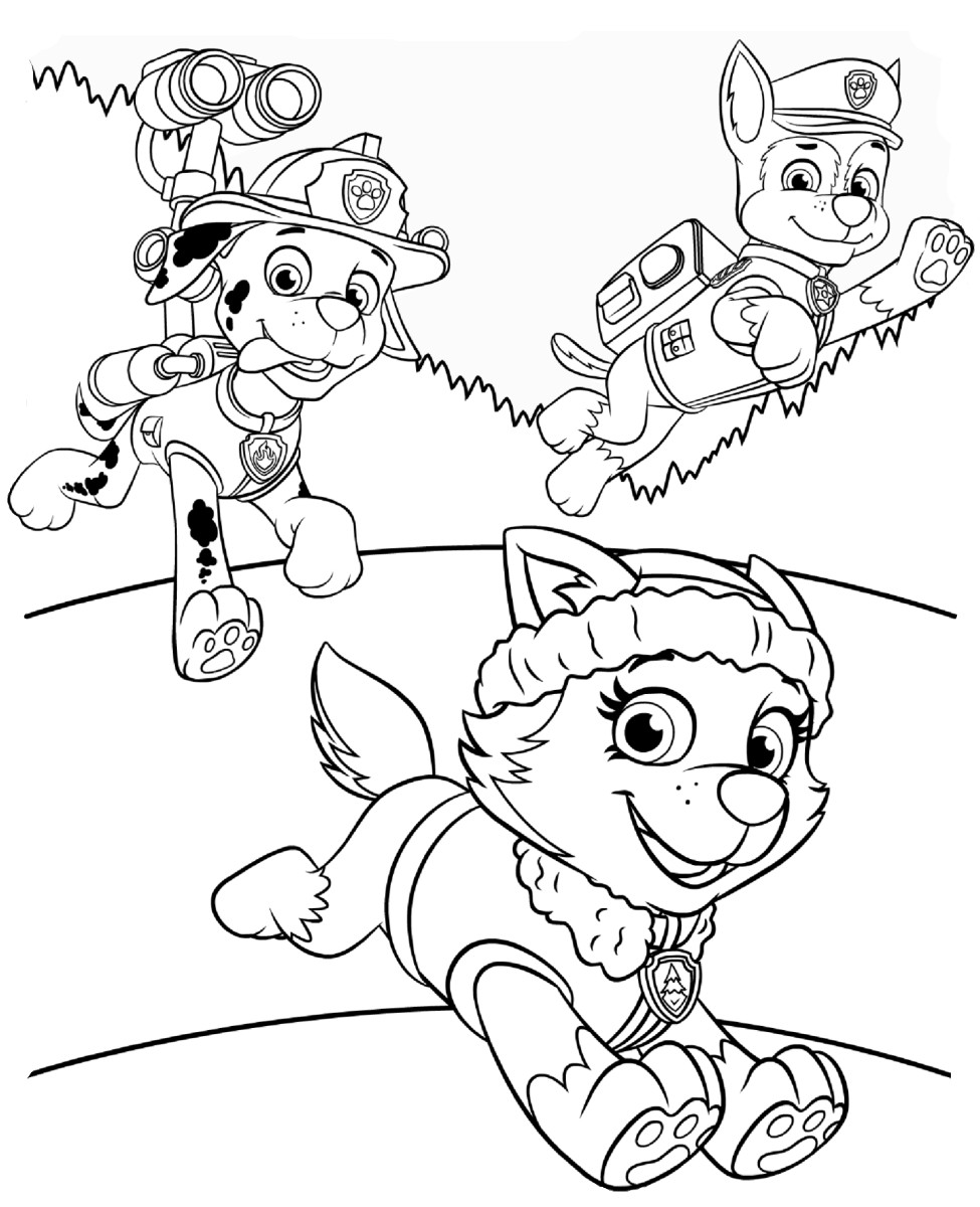 Coloring Pages Boys Paw Patrol Easter
 Free Nick Jr Paw Patrol Coloring Pages