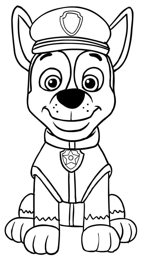 Coloring Pages Boys Paw Patrol Easter
 Paw patrol chase coloring pages Baby crafts