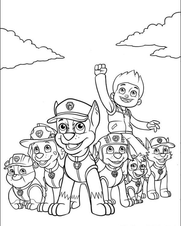 Coloring Pages Boys Paw Patrol Easter
 Top 10 PAW Patrol Coloring Pages