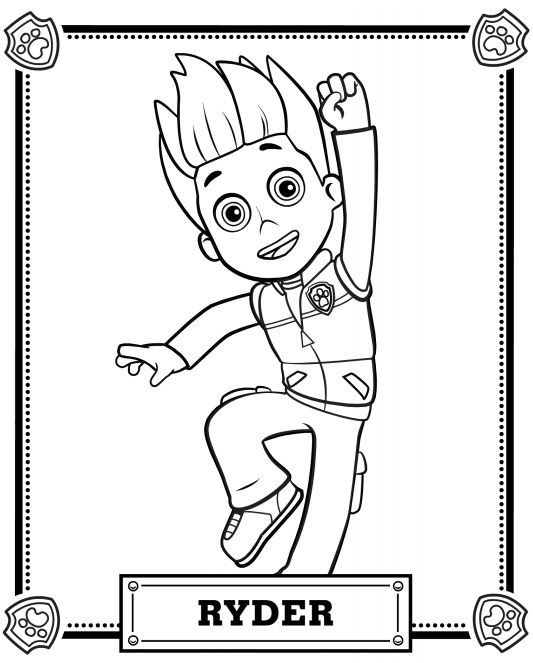 Coloring Pages Boys Paw Patrol
 Ryder coloring pages Paw patrol Pinterest