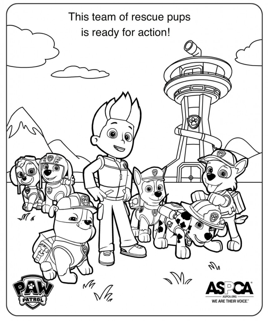 Coloring Pages Boys Paw Patrol
 Free Printable Paw Patrol Coloring Pages For Kids
