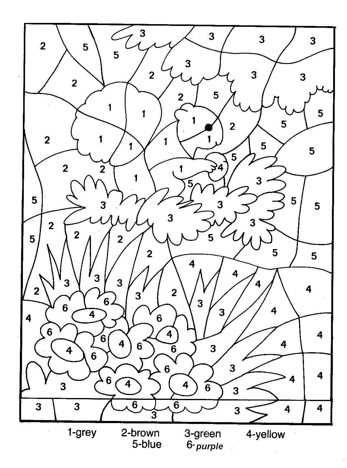 Coloring Pages Color By Number
 Printable Color by Number for Adults