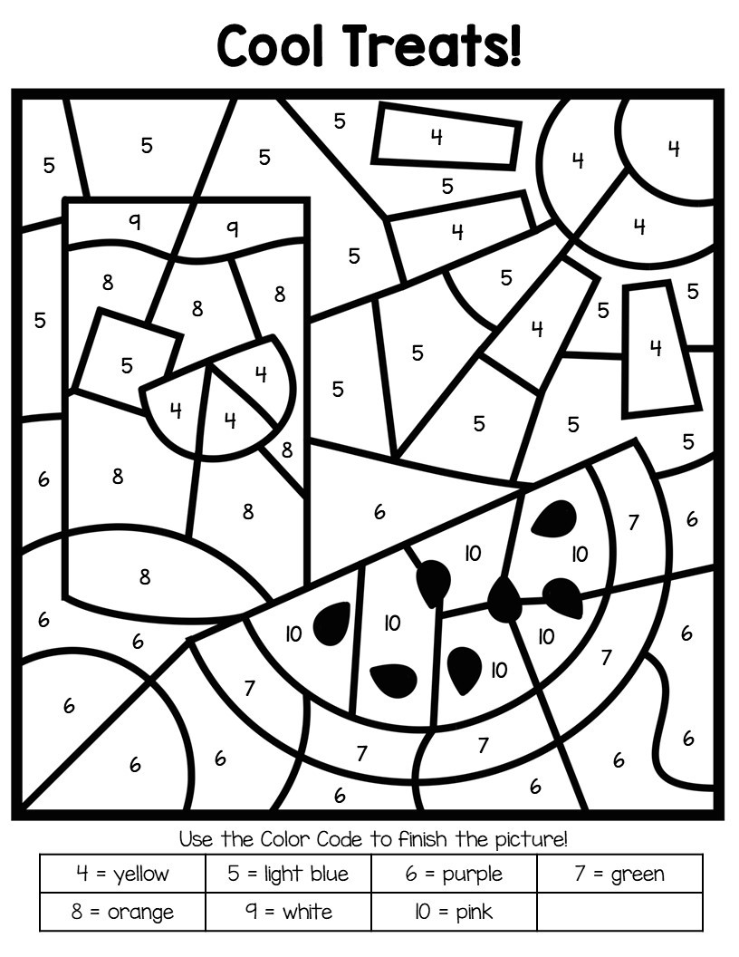 Coloring Pages Color By Number
 Free Printable Color by Number Coloring Pages Best