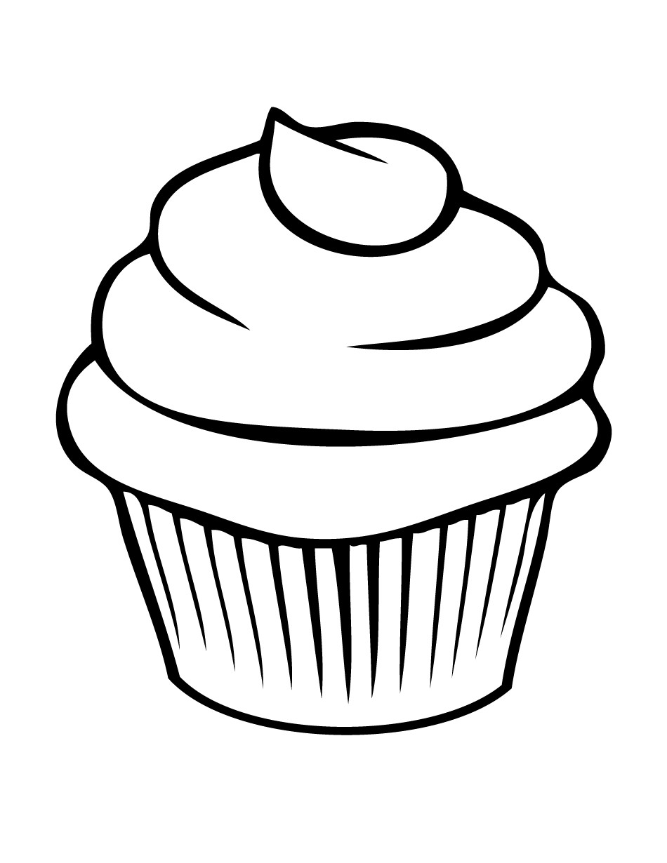 Coloring Pages Cupcakes
 Pretty Cupcake Coloring Page