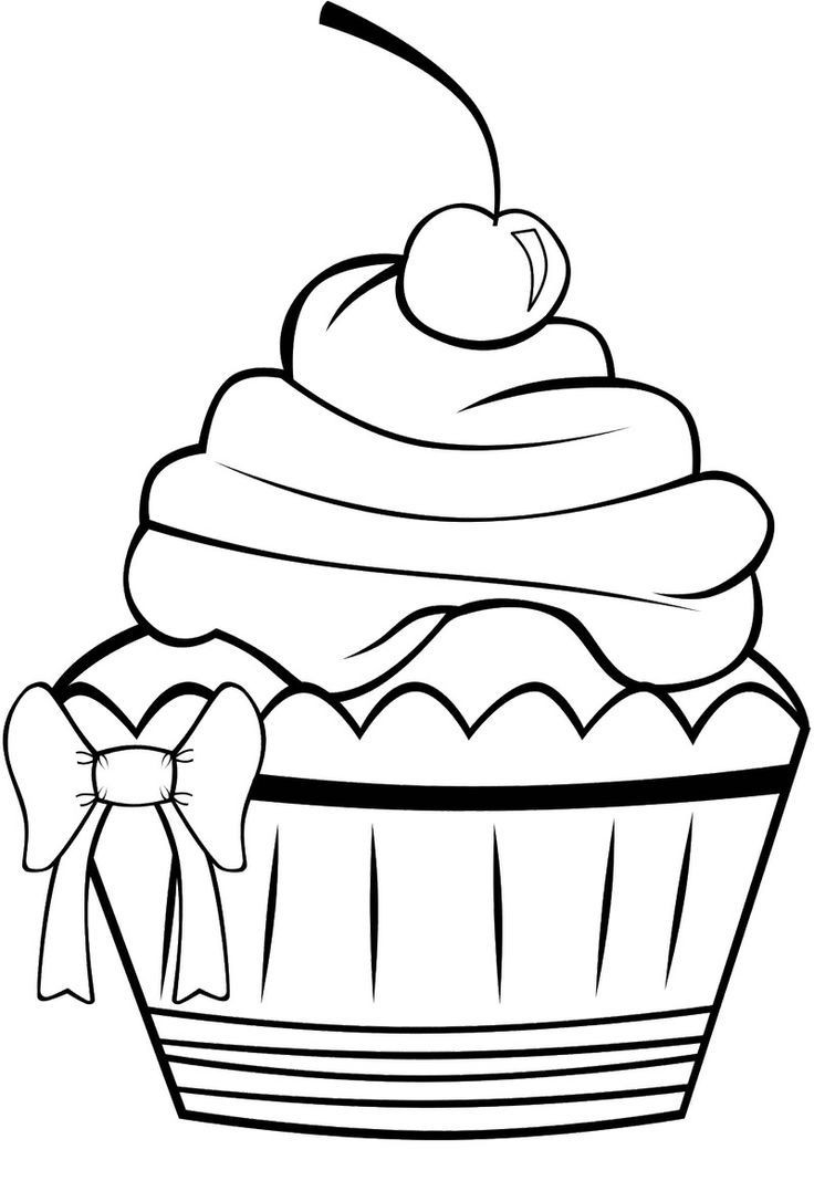 Coloring Pages Cupcakes
 Cupcake Coloring Page Coloring Home