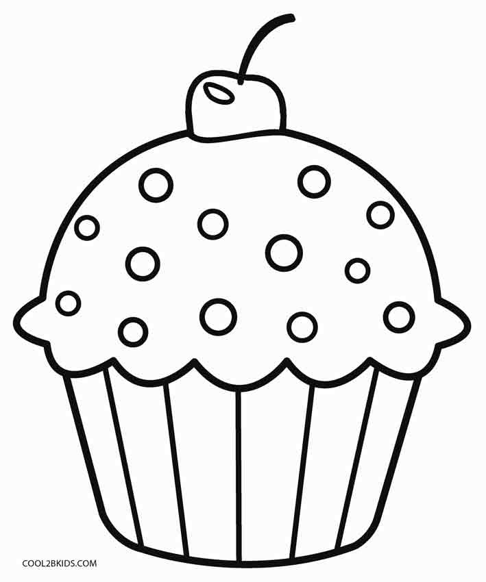 Coloring Pages Cupcakes
 Free Printable Cupcake Coloring Pages For Kids