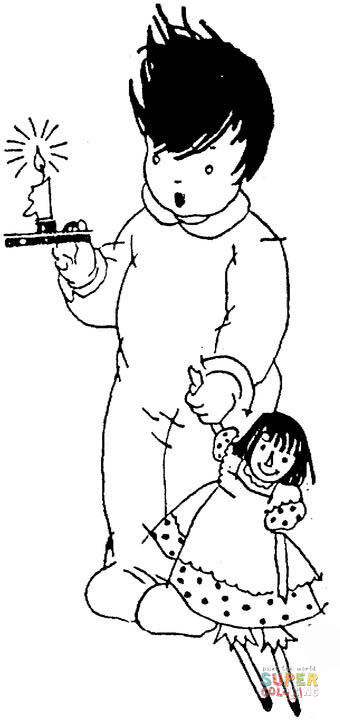 Coloring Pages Fashion Boys
 Boy in Pajamas coloring page